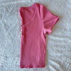 American Eagle Medium Pink Crop Top